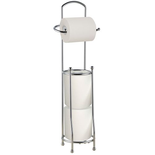 Free-Standing Heavy Duty Sleek Dispensing Paper Towel Holder, Satin Nickel